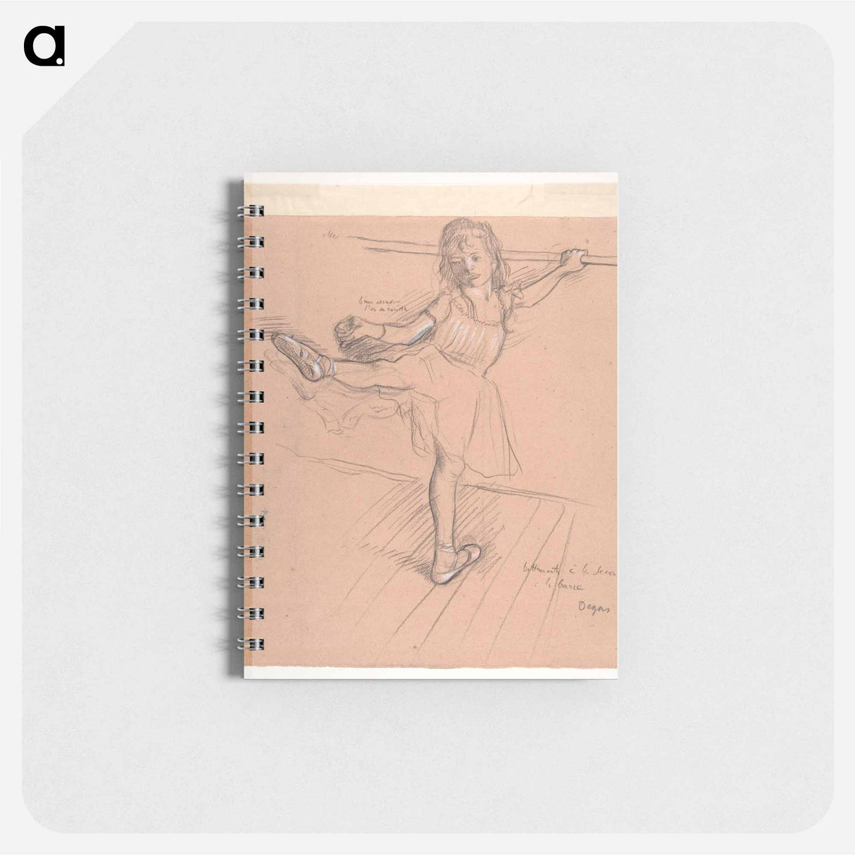 Little Girl Practicing at the Bar - エドガー ドガ Memo.