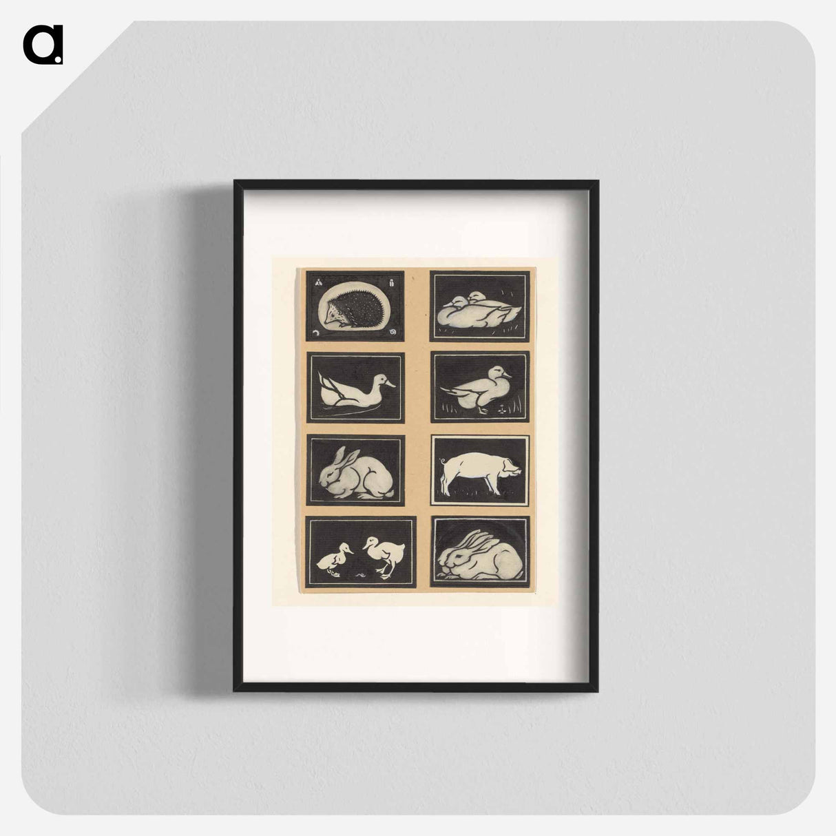 Staande eend - Julie de Graag Poster.