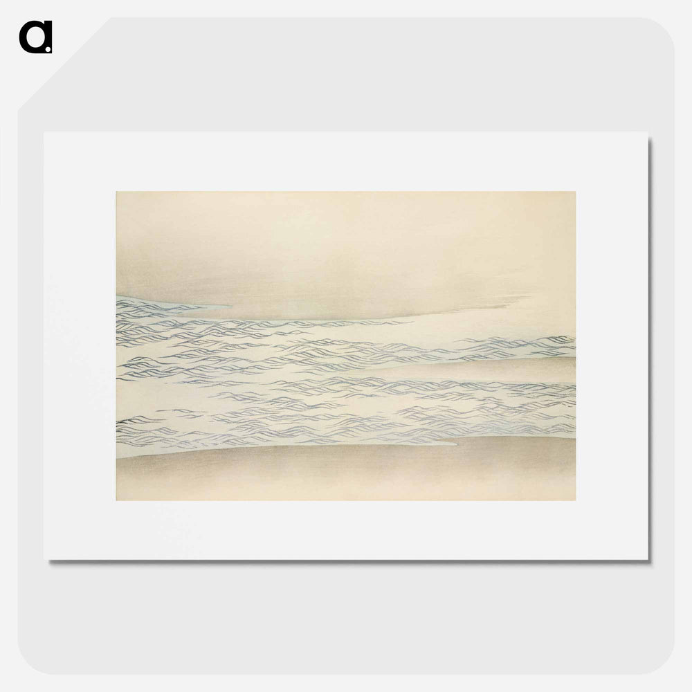 Ocean waves from Momoyogusa–Flowers of a Hundred Generations - 神坂 雪佳 Poster.