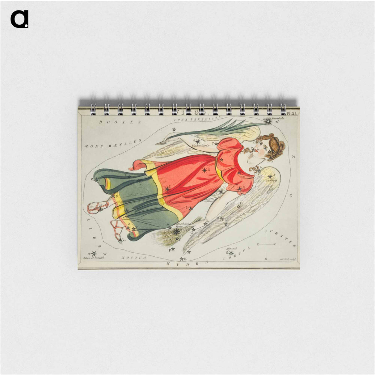 Sidney Hall’s astronomical chart illustration of the Virgo - アンティーク地図 Memo.