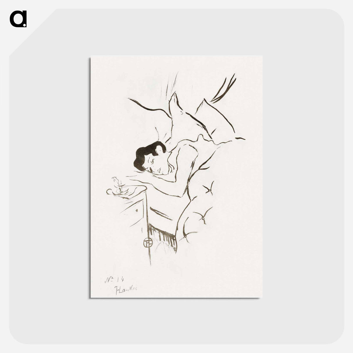 アートポストカード-Les Vieilles histoires: Ta Bouche - アンリ ド トゥールーズ ロートレック Postcard.