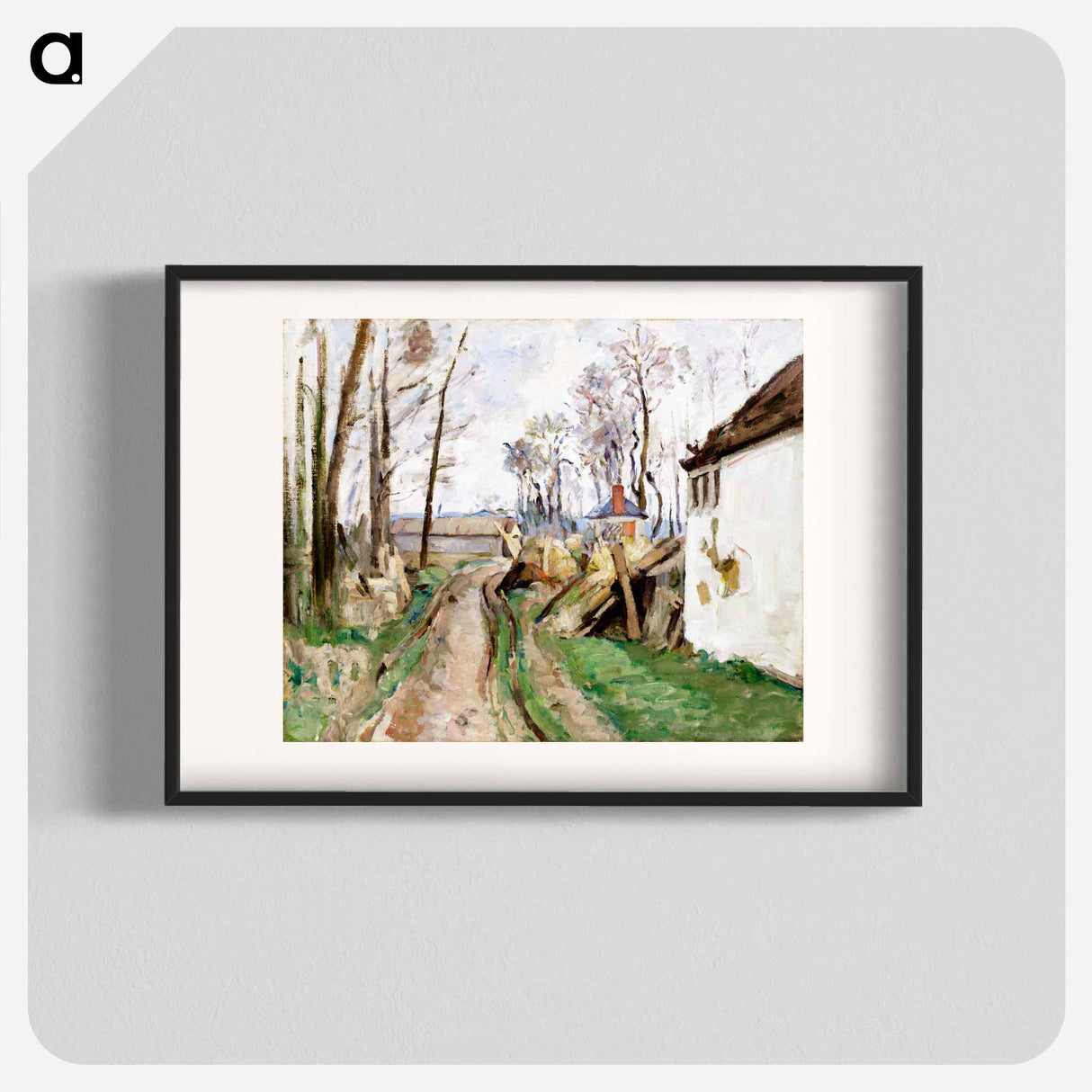 A Village Road near Auvers - ポール セザンヌ Poster.