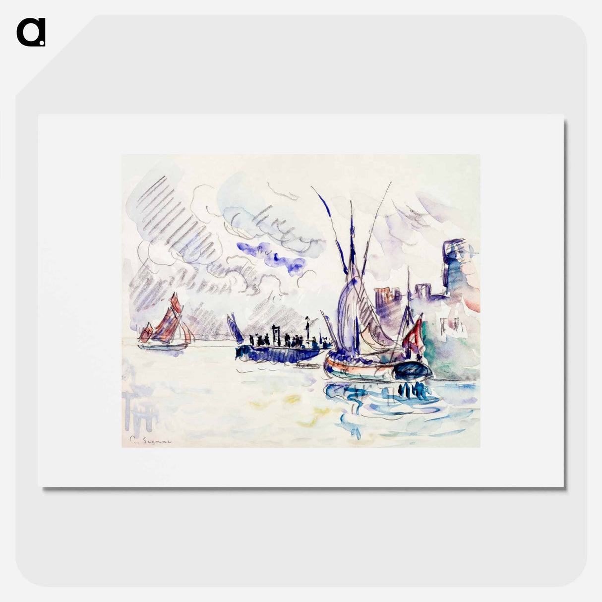 La Rochelle - Paul Signac Poster.