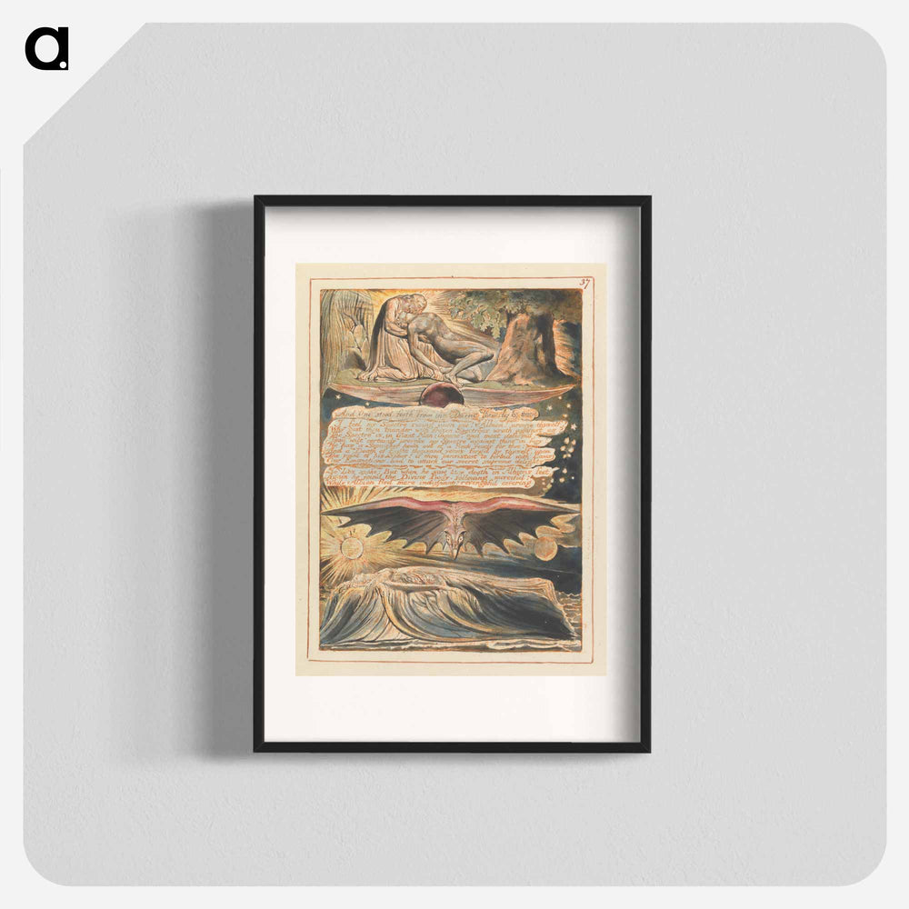 Jerusalem, Plate 37, "And One stood forth...." - William Blake Poster.