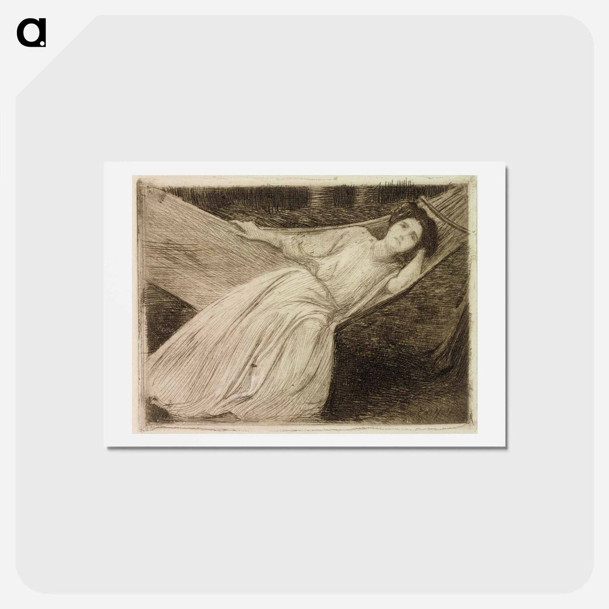 Riippumatossa - アルバート エーデルフェルト Postcard.