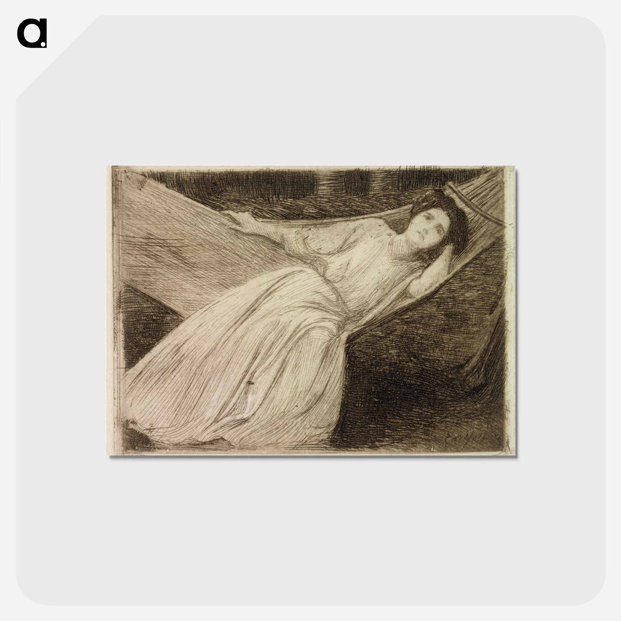 Riippumatossa - アルバート エーデルフェルト Postcard.