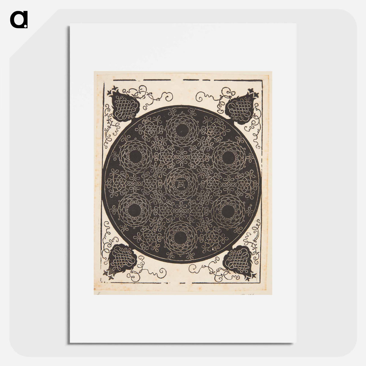 Knob with seven rings - アルブレヒト デューラー Poster.