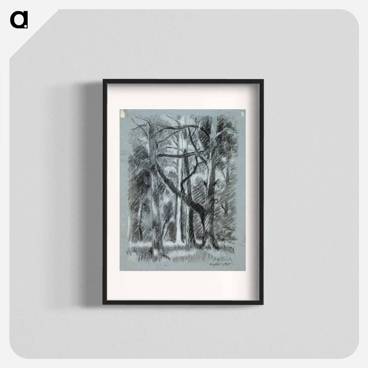 Forest landscape from urajärvi - アルフレッド ウィリアム フィンチ Poster.