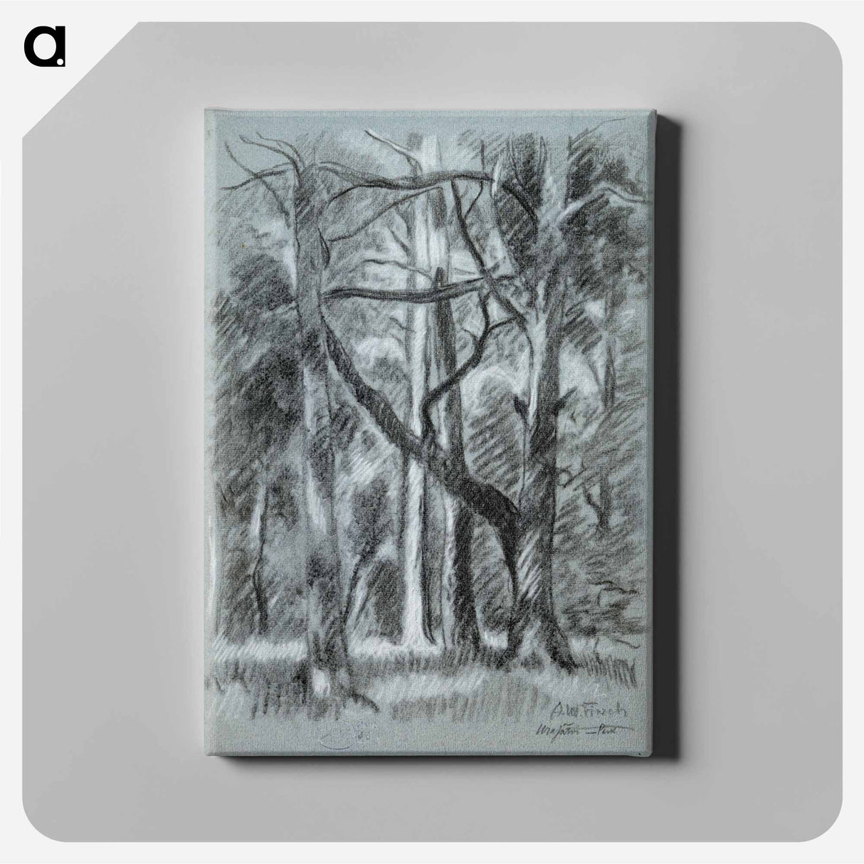 Forest landscape from urajärvi - アルフレッド ウィリアム フィンチ Canvas.