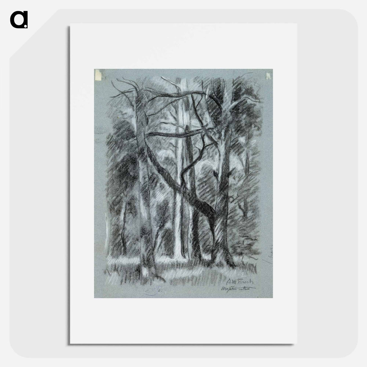 Forest landscape from urajärvi - アルフレッド ウィリアム フィンチ Poster.