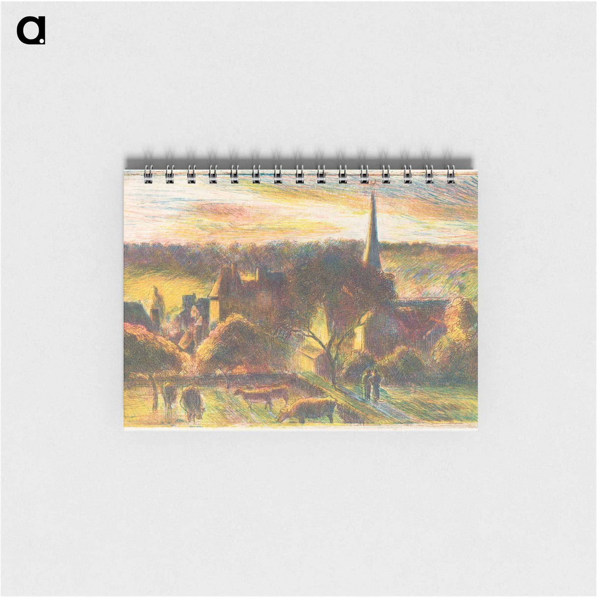 A Church and Farm at Éragny - カミーユ ピサロ Memo.