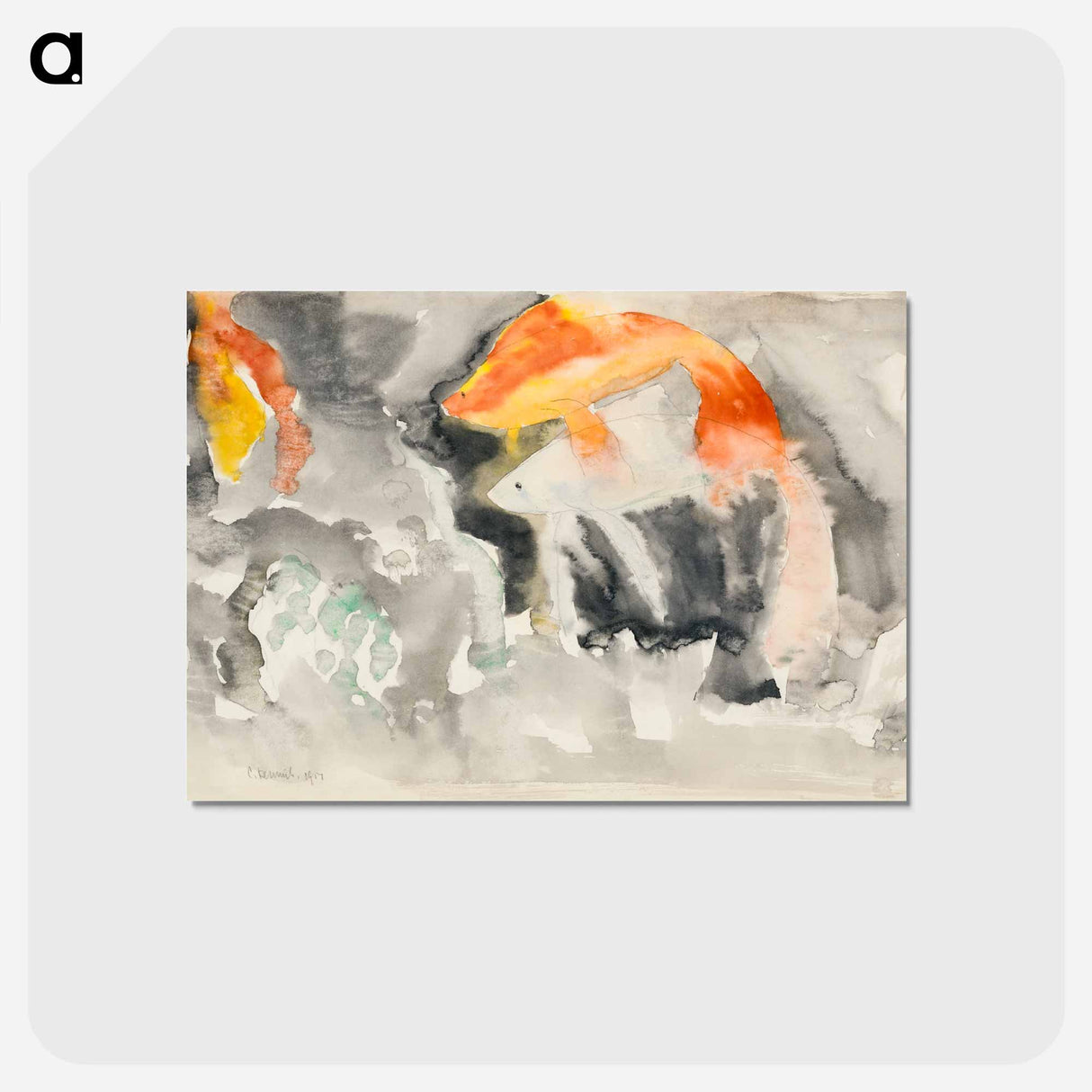 アートポストカード-Fish Series, No. 5 - チャールズ デムス Postcard.