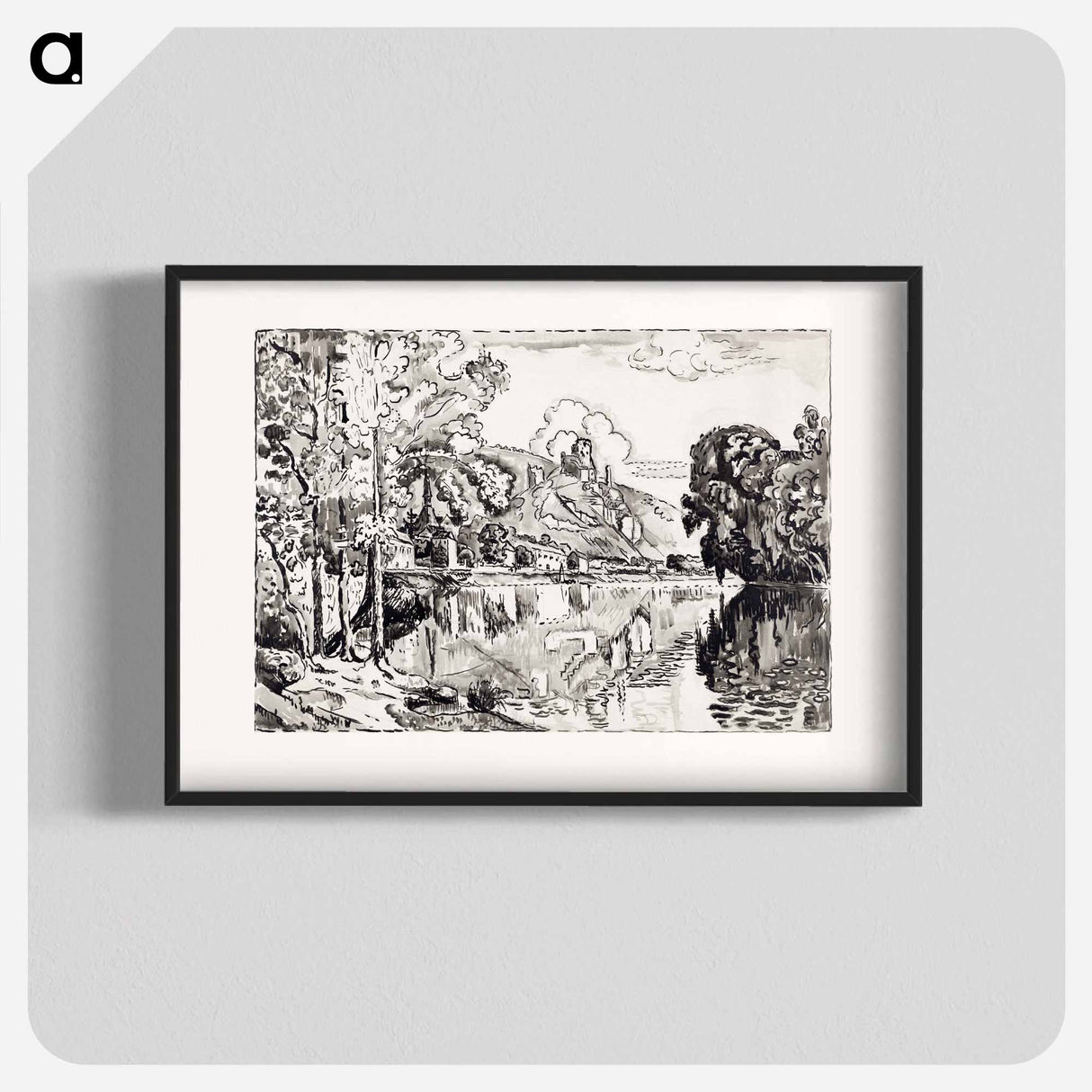 アートポスター-Les Andelys on a Summer Morning - ポール シニャック Poster.