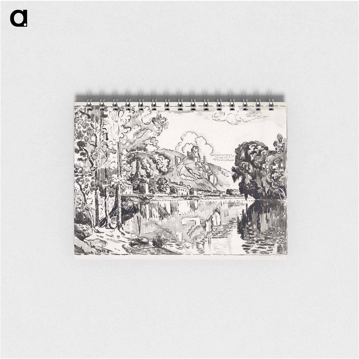 Les Andelys on a Summer Morning - ポール シニャック Memo.