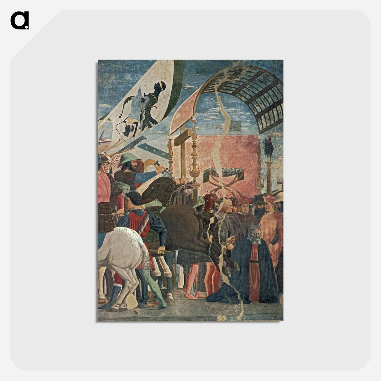 Battle between Heraclius and Chosroes (detail) - ピエロ デラ フランチェスカ Postcard.