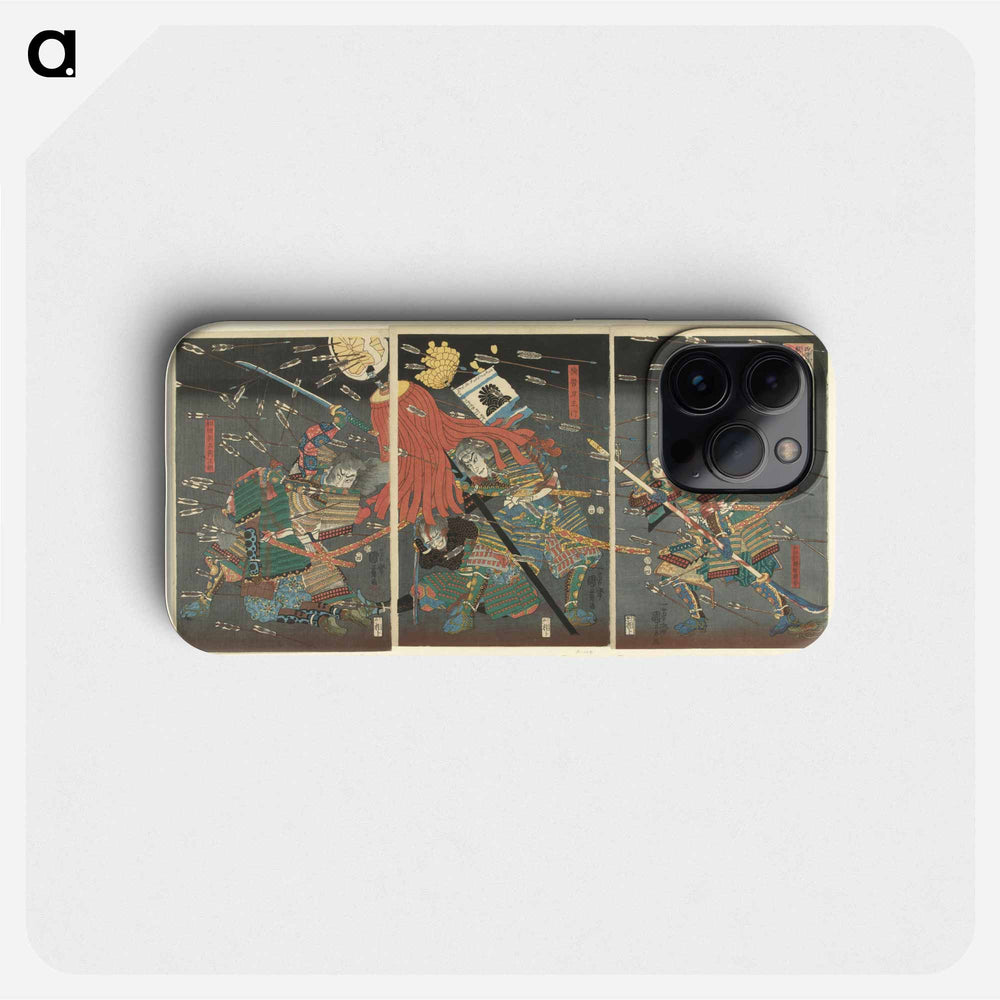 De laatste aanval van de Kusunoki te Shijonawate - 歌川 国芳 Phone Case.