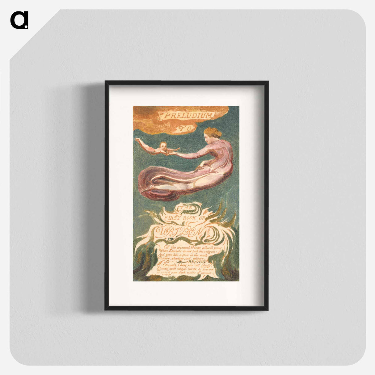 The First Book of Urizen, Plate 2, Preludium to the Book of Urizen - William Blake Poster.