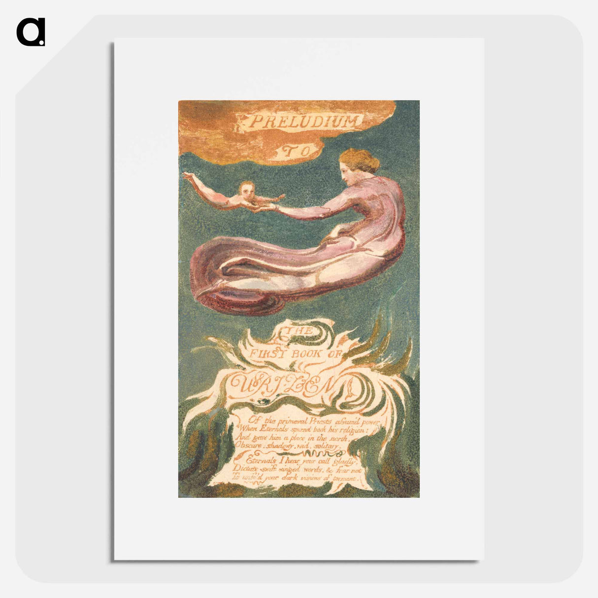 The First Book of Urizen, Plate 2, Preludium to the Book of Urizen - William Blake Poster.