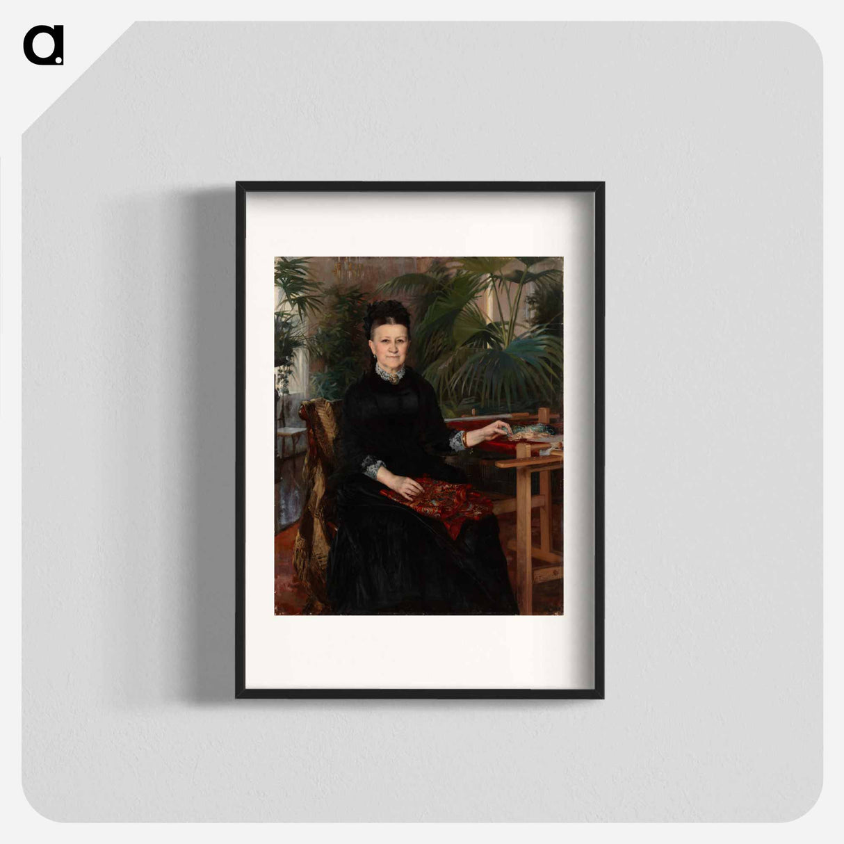 Portrait of mrs. anna sinebrychoff - アルバート エーデルフェルト Poster.