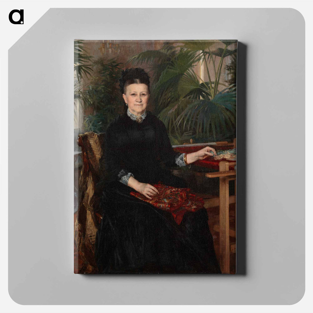 Portrait of mrs. anna sinebrychoff - アルバート エーデルフェルト Canvas.