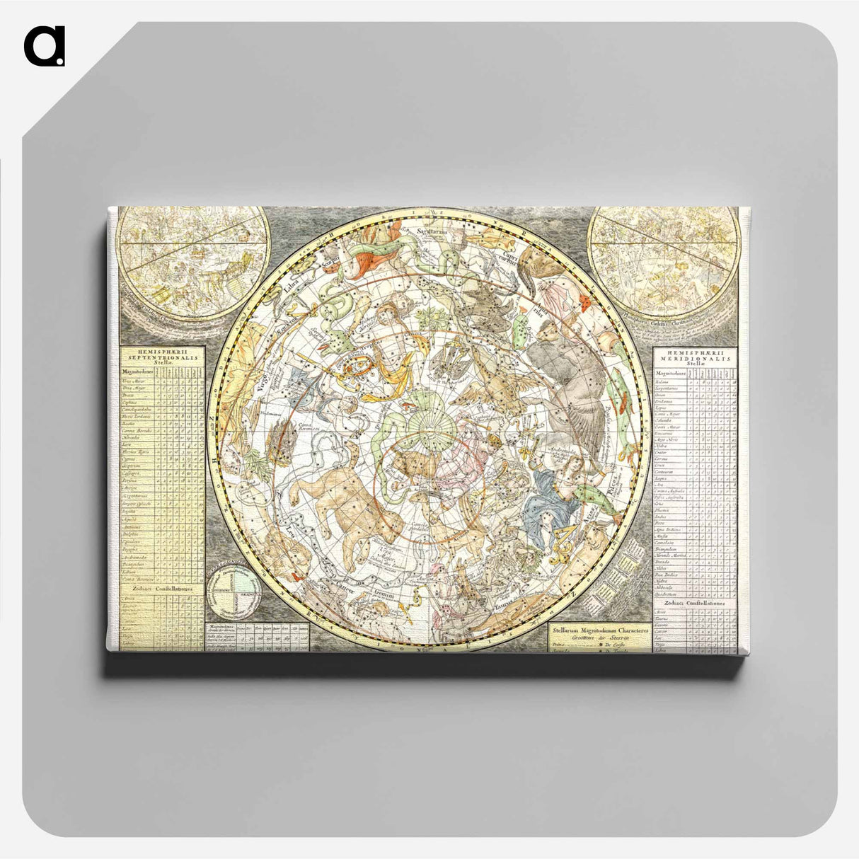 Sterrenkaart van de noordelijke sterrenhemel - アンティーク地図 Canvas.