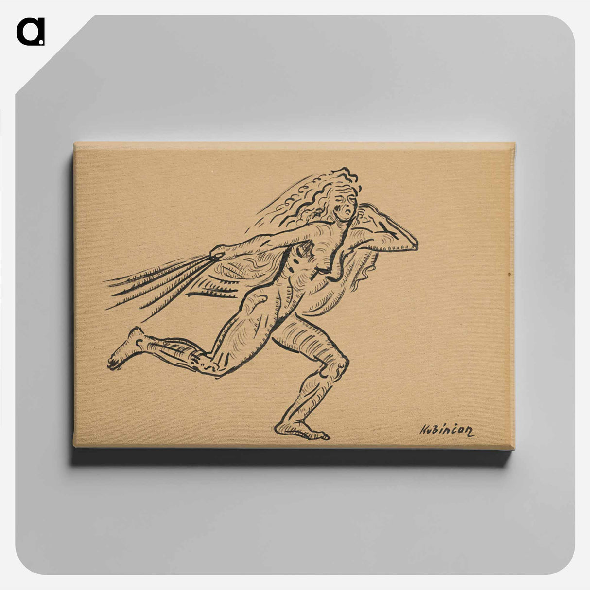 Female figure (wind) - アーノルド ピーター ワイズ クビンチャン Canvas.