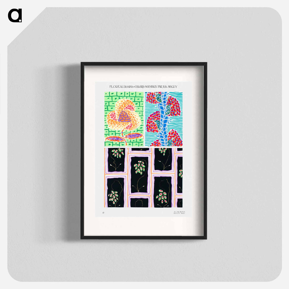 Floréal: dessins and coloris nouveaux - E.A.セギー Poster.