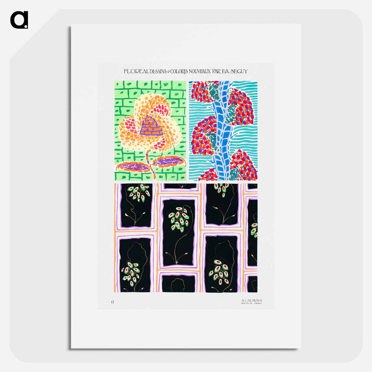 Floréal: dessins and coloris nouveaux - E.A.セギー Poster.