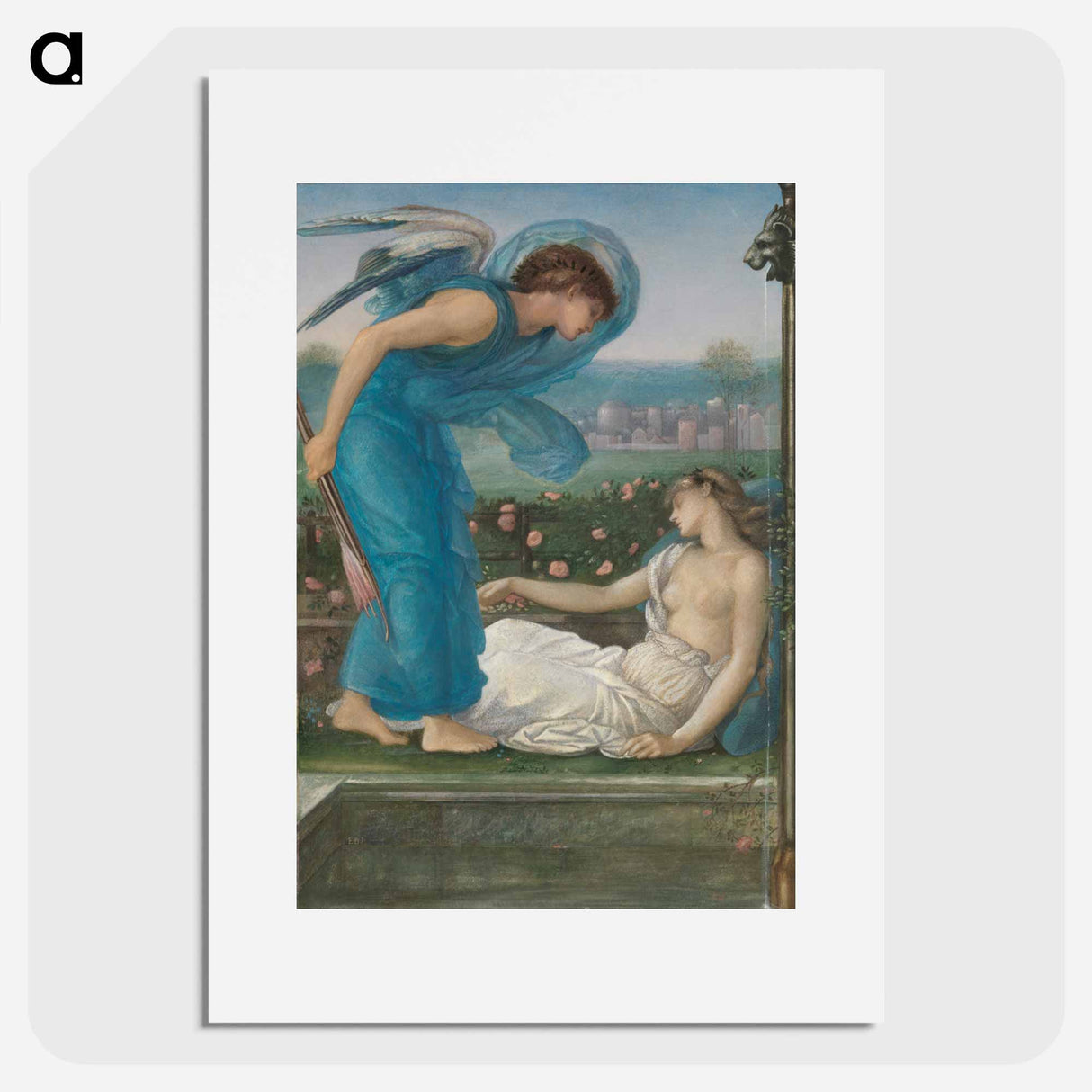 Cupid and Psyche - エドワード バーン ジョーンズ Poster.