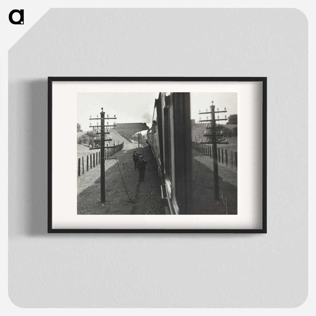 Reflections on a train, England - エリック リー ジョンソン Poster.