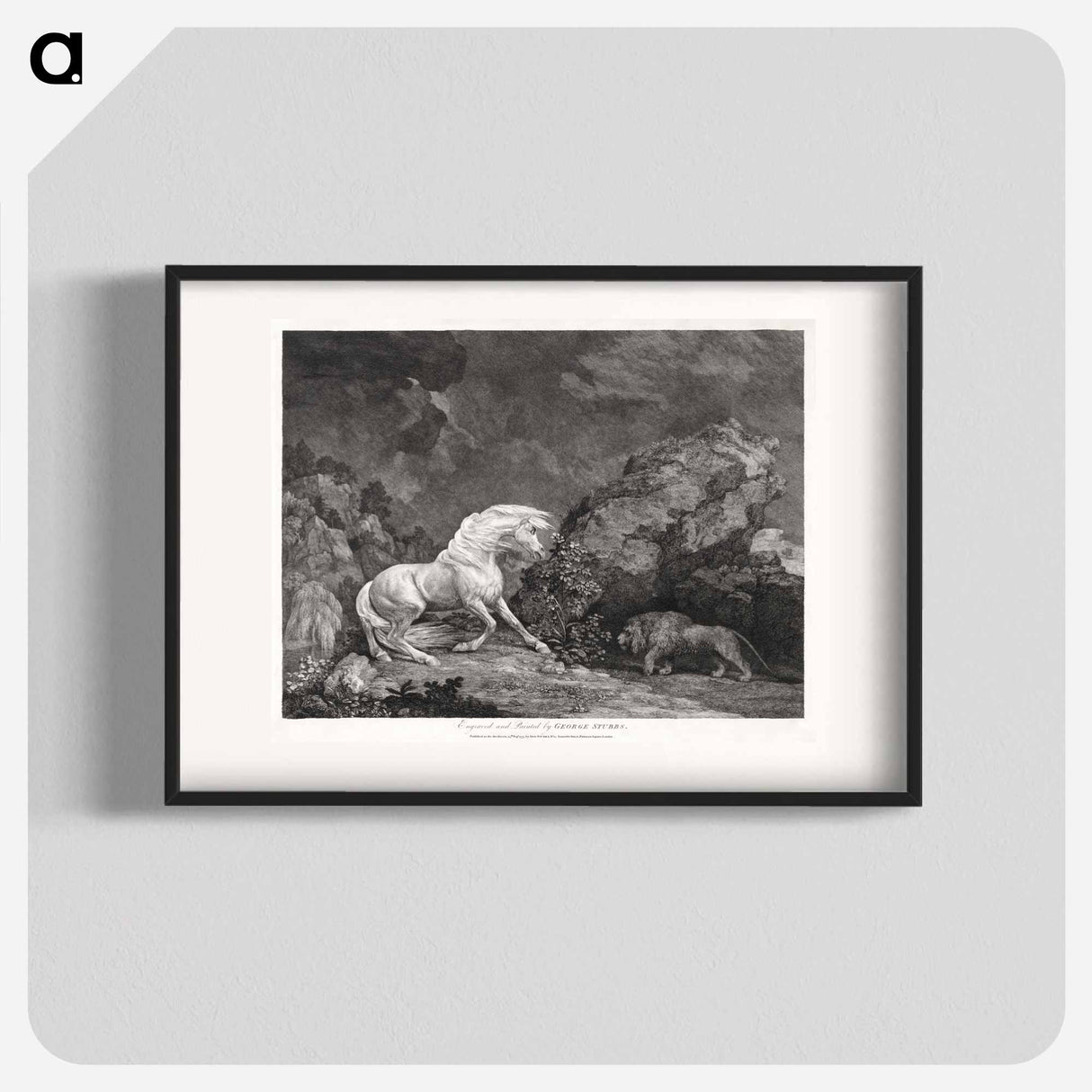 アートポスター-A Horse Affrighted by a Lion
- ジョージ スタッブス Poster.