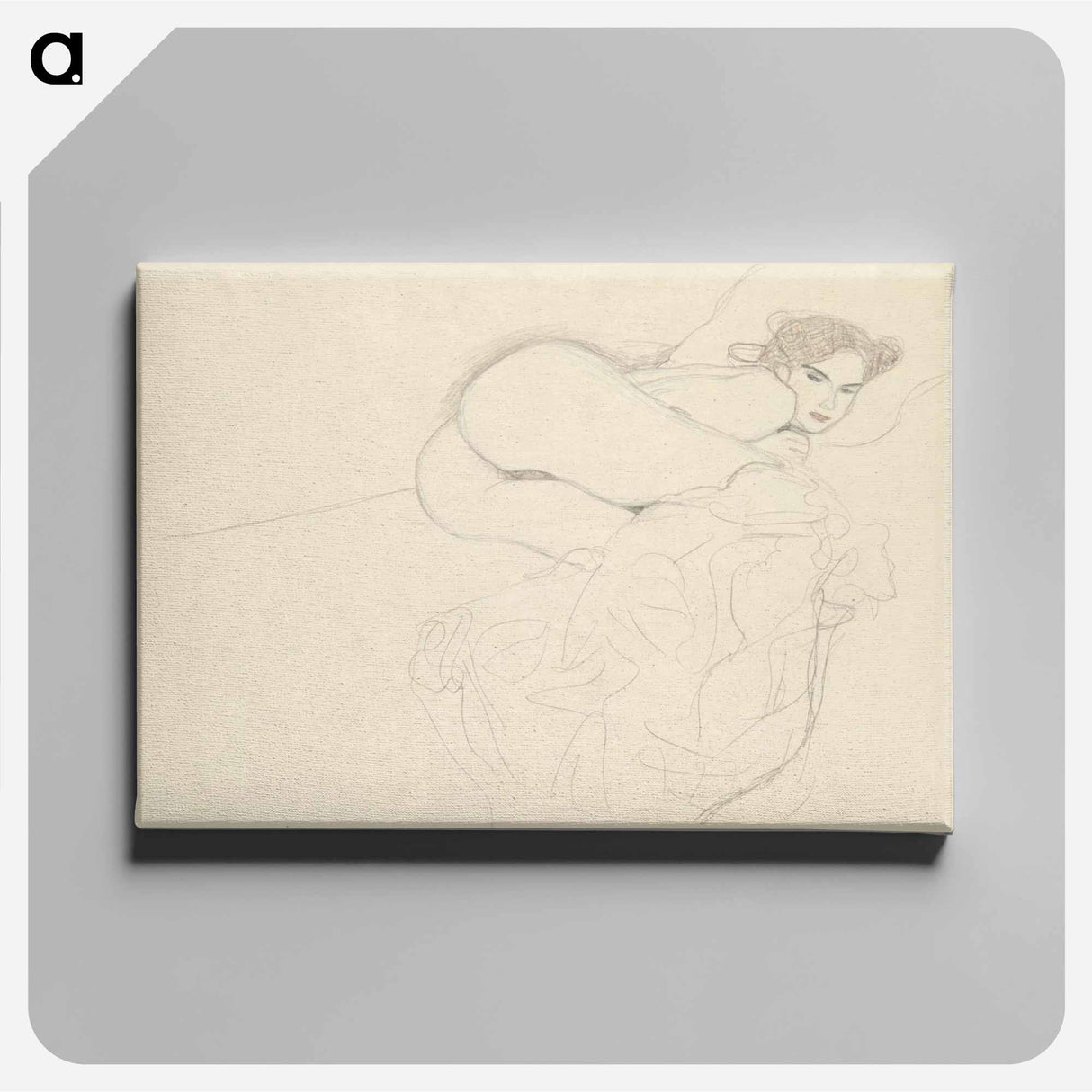 アートパネル-Huddled nude - グスタフ クリムト Canvas.