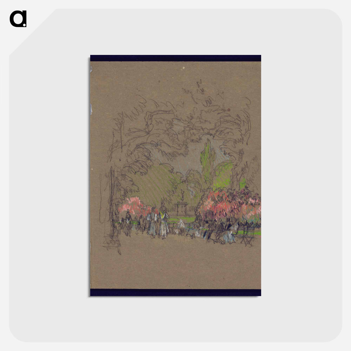 アートポストカード-Benches in Kensington Park
- ジョセフ ペネル Postcard.
