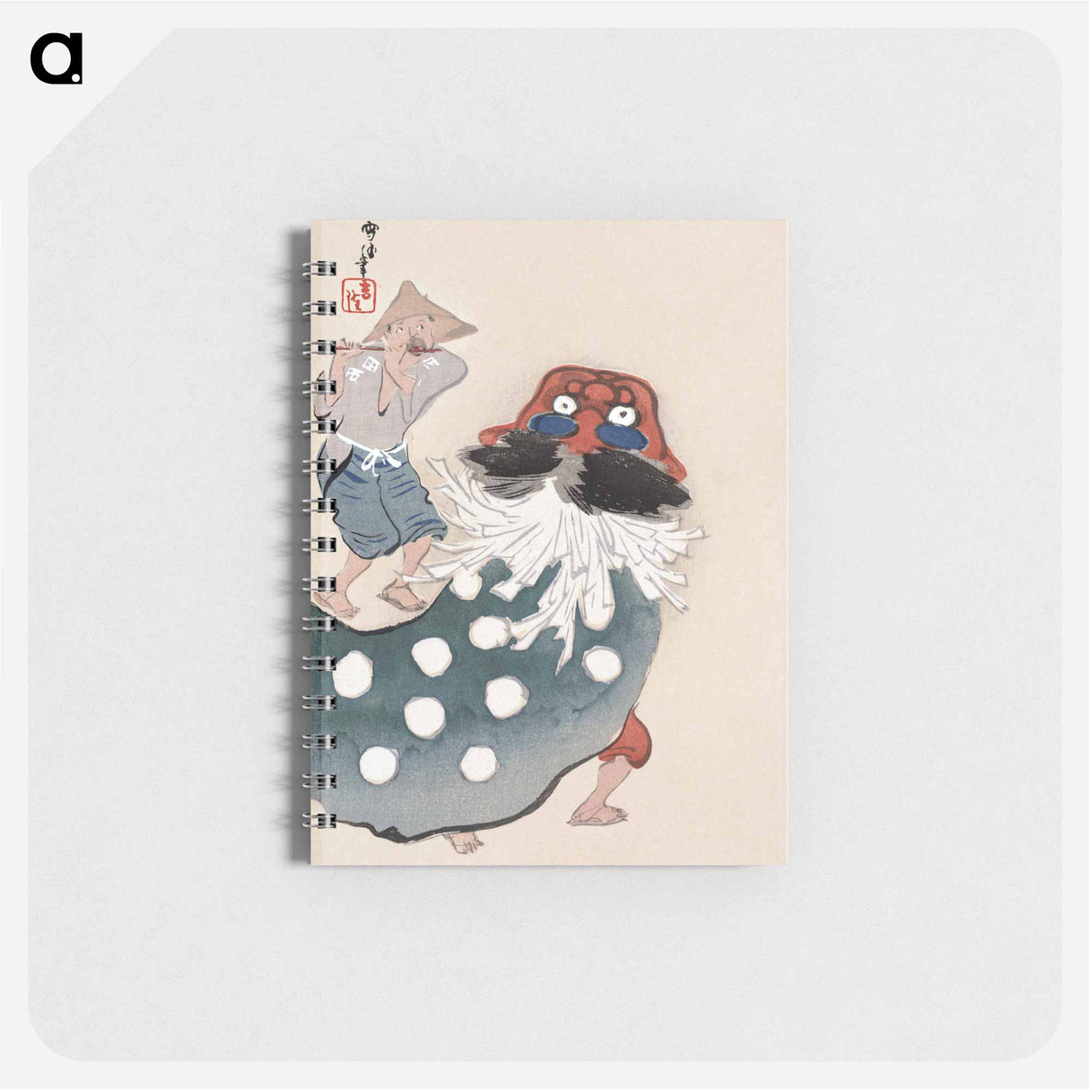 Lion dancer, one of four by Kamisaka Sekka - 神坂 雪佳 Memo.