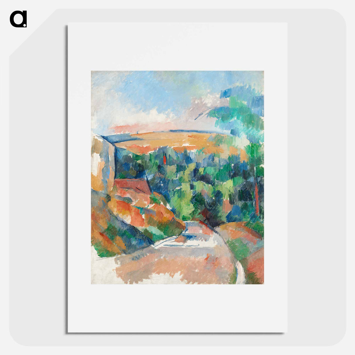 The Bend in the Road - Paul Cezanne Poster.