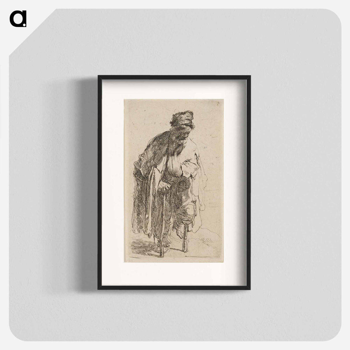 アートポスター-Beggar with a Wooden Leg - レンブラント ファン レイン Poster.