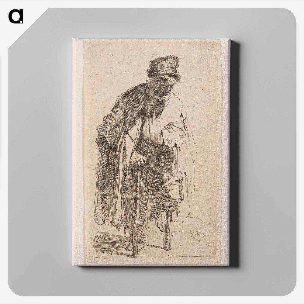 Beggar with a Wooden Leg - レンブラント ファン レイン Canvas.