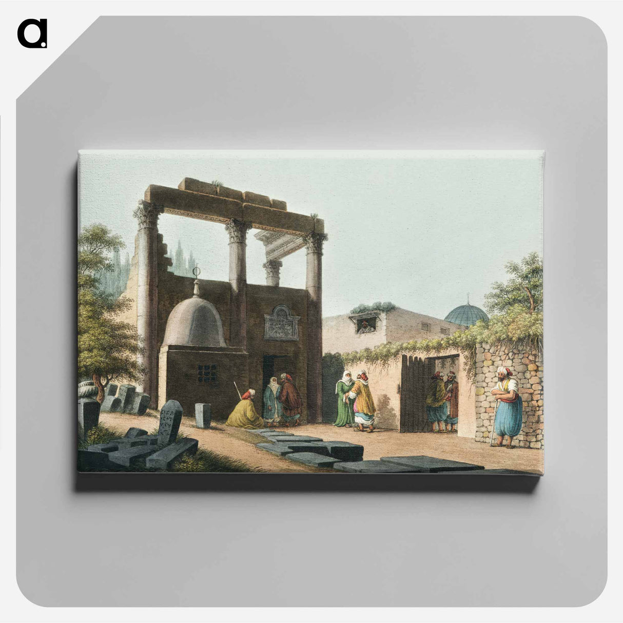 Mosque at Latachia - オスマン帝国領内の景色 Canvas.