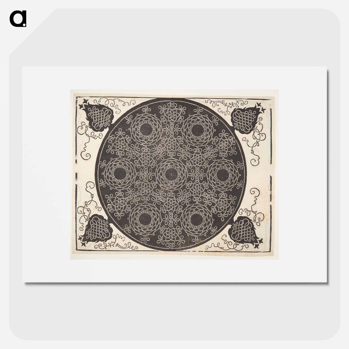 Knob with seven rings - アルブレヒト デューラー Poster.