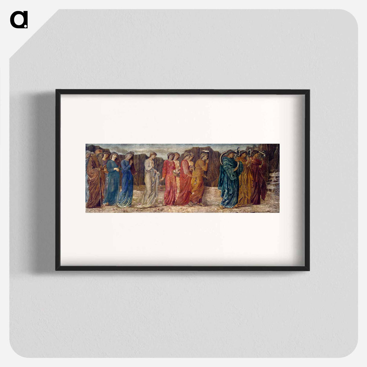 Cupid and Psyche - Palace Green Murals - The King and other Mourners abandon Psyche to the Monster - エドワード バーン ジョーンズ Poster.