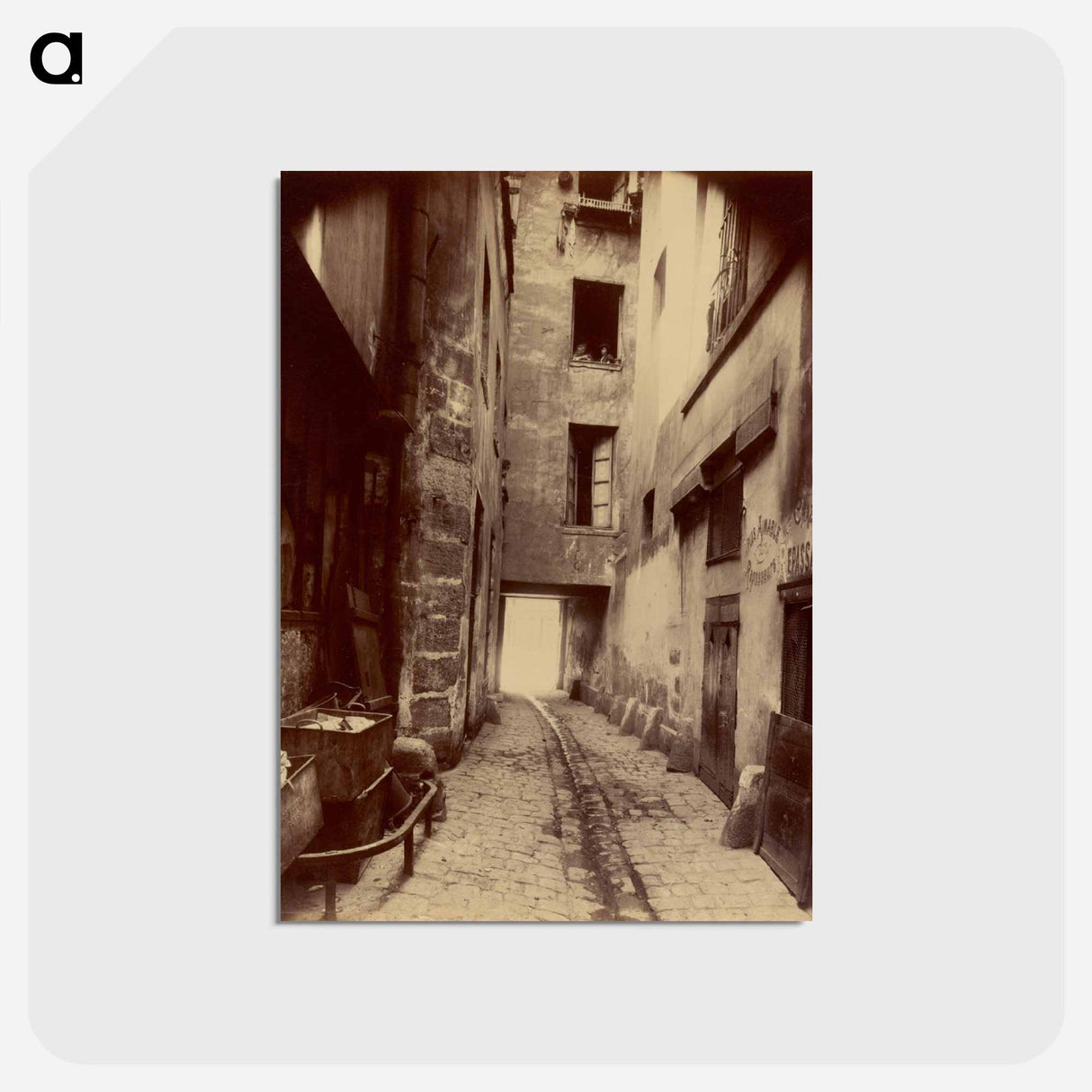 アートポストカード-Vieille Cour, 22 rue Quincampoix
- ウジェーヌ アジェ Postcard.