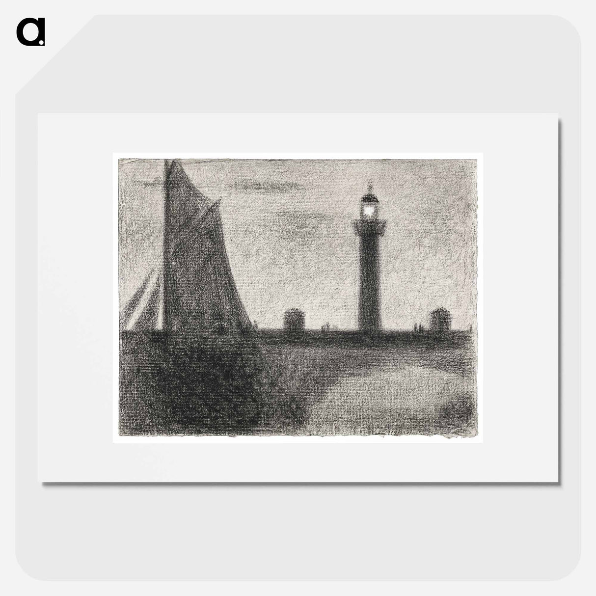 The Lighthouse at Honfleur - Georges Seurat Poster.