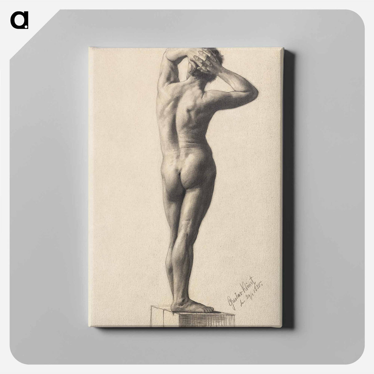 アートパネル-Male Nude - グスタフ クリムト Canvas.