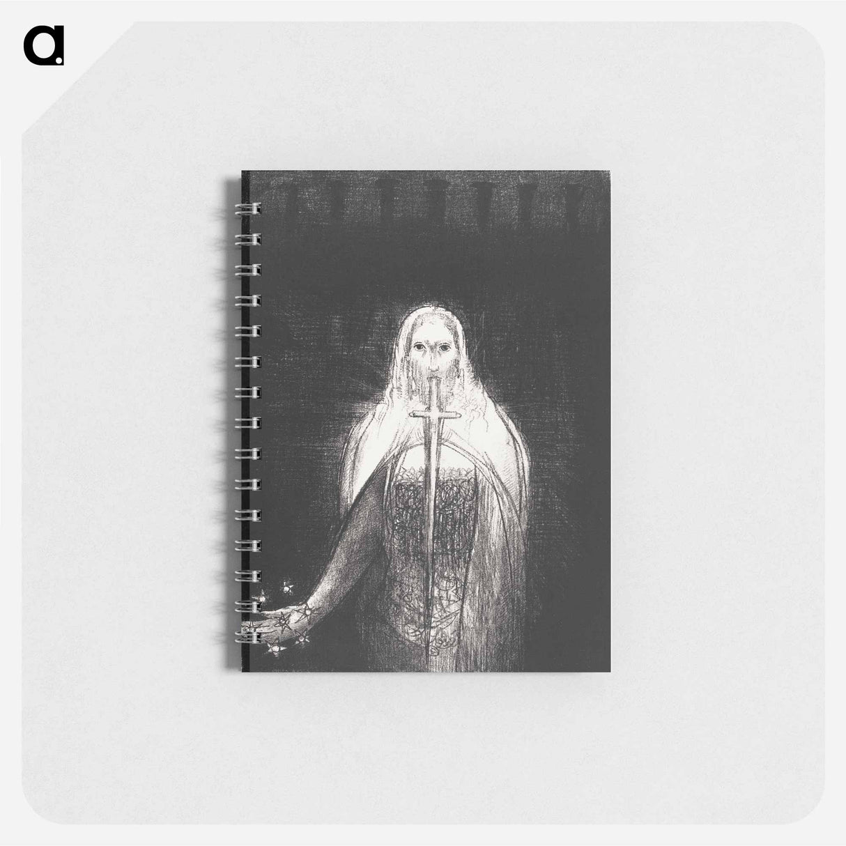 And He Had in His Right Hand Seven Stars, and Out of His Mouth Went a Sharp Two-Edged Sword - オディロン ルドン Memo.