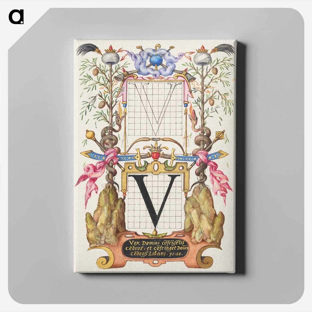 アートパネル-Guide for Constructing the Letter V from Mira Calligraphiae Monumenta
- 書道のお手本 Canvas.