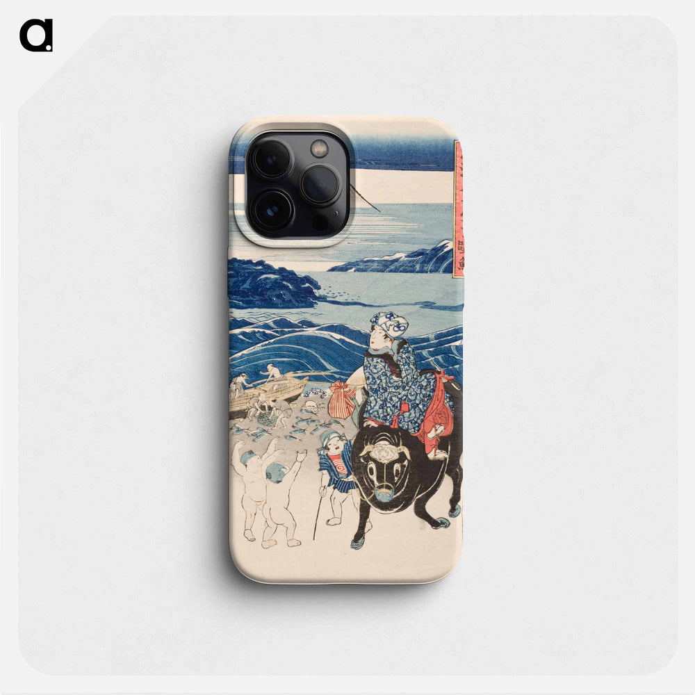 Sagami: Fisherman unloading Bonito - 歌川 国芳 Phone Case.