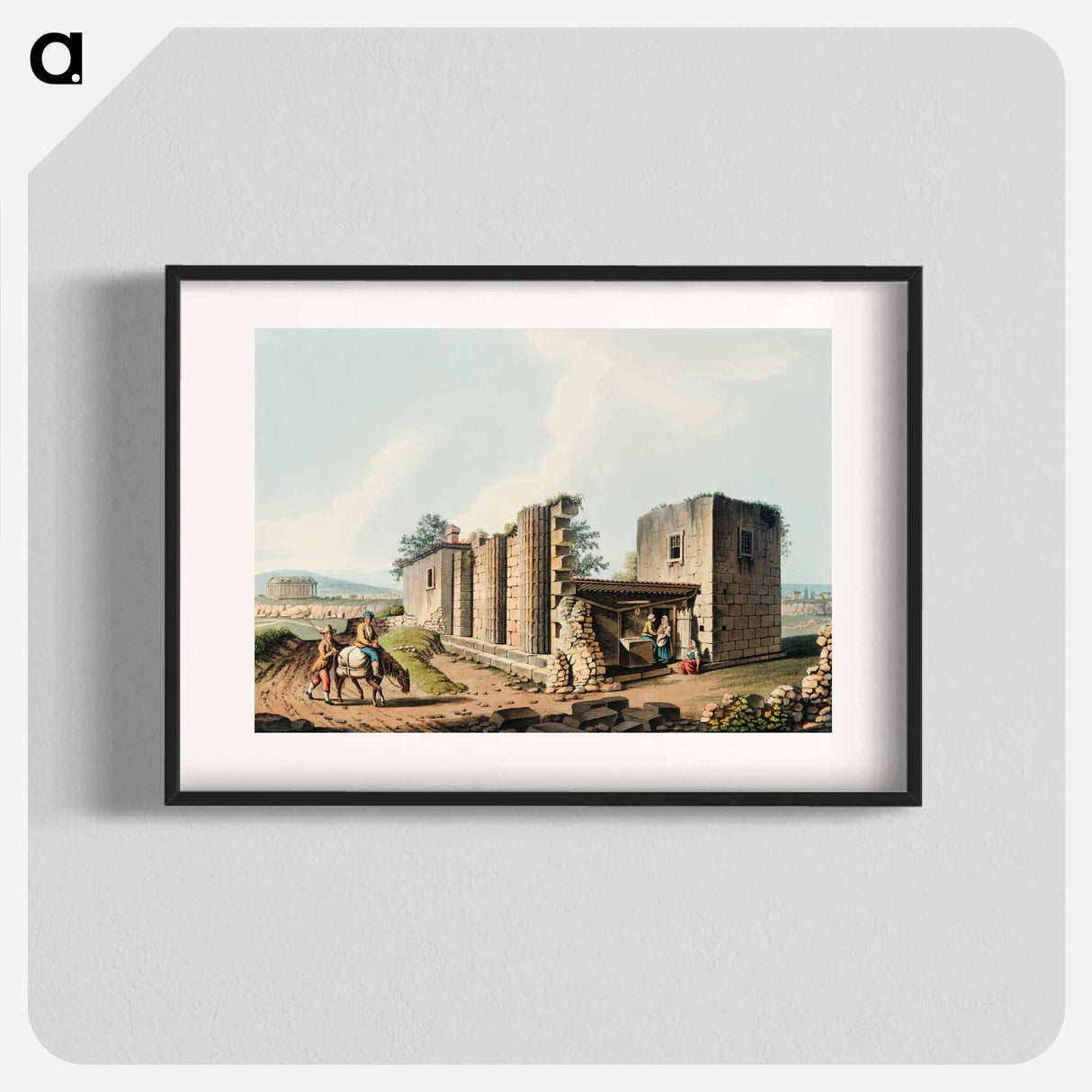 アートポスター-Ancient Temples at Agrigentum - オスマン帝国領内の景色 Poster.