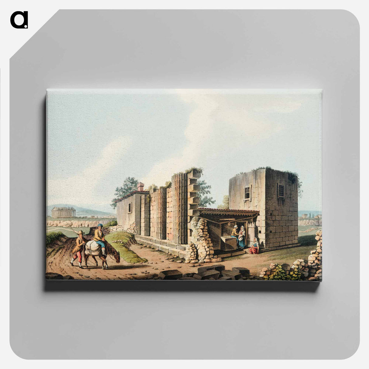 アートパネル-Ancient Temples at Agrigentum - オスマン帝国領内の景色 Canvas.
