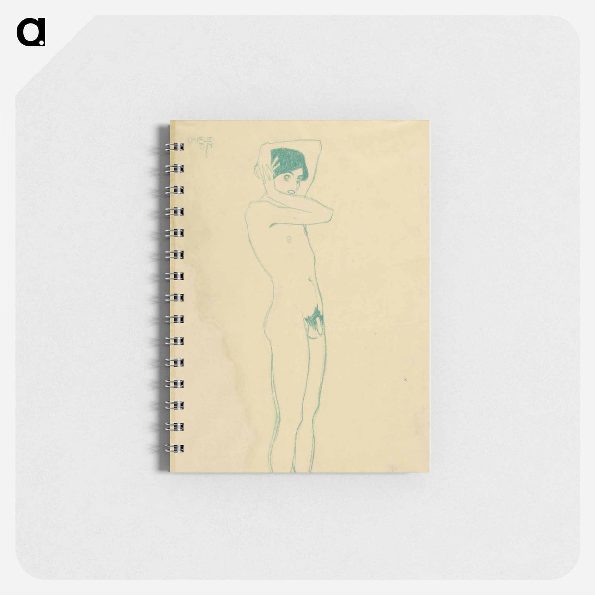 アートメモ帳-Männlicher Akt, stehend im Halbprofil
- ウィーン博物館 Memo.
