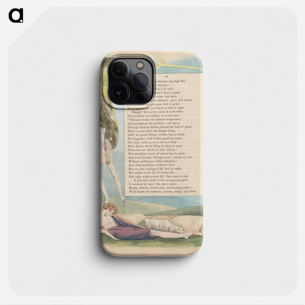 Young's Night Thoughts, Page 10, Disease Invades the Chastest Temperance - William Blake Phone Case.